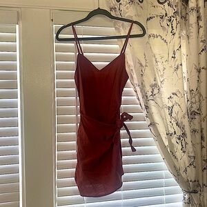 Abercrombie wrap dress (orange) size small